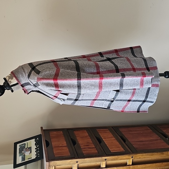 ANNE KLEIN PLAID SWEATER JACKET M - Picture 4 of 9